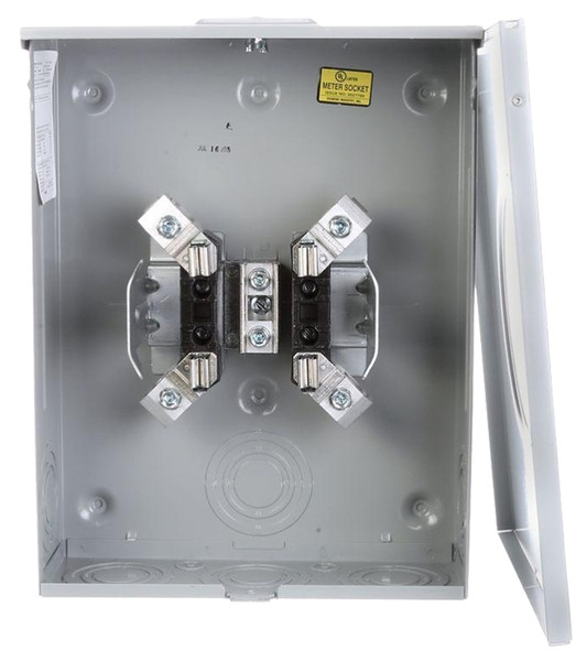 Siemens SUAT417-XGF Meter Socket, 1 -Phase, 200 A, 600 V, 4 -Jaw, Overhead, Underground Cable Entry, Black [SKU: ORG7195860]