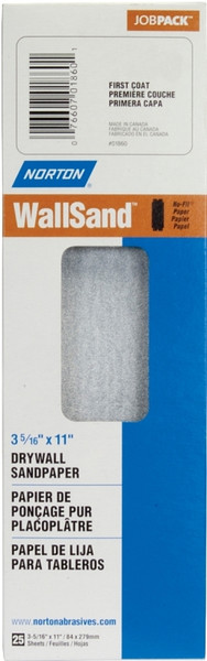 NORTON 03253 Sandpaper, 11-1/4 in L, 4-3/16 in W, 80D Grit [SKU: ORG3308756]