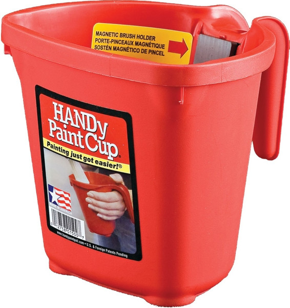 HANDy BER-1500-CT Handy Paint Cup, 1 pt Capacity, Plastic, Red [SKU: ORG2282168]