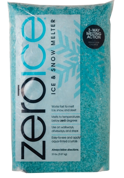 HJ Zero Ice 9583 Ice Melter, Granular, Aqua/White, 20 lb Bag [SKU: ORG4410270]