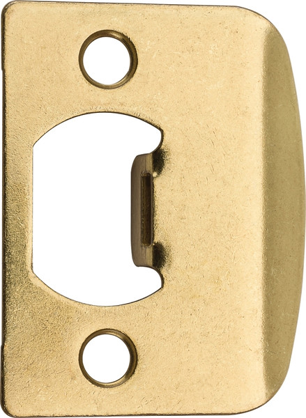 Kwikset 3437 3CP Latch Strike Plate, 2-1/4 in L, 1-1/4 in W, Brass [SKU: ORG6870133]