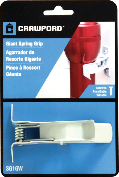 CRAWFORD SG1GW Spring Grip Clip, Giant, Steel, White [SKU: ORG9045196]
