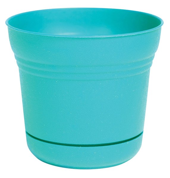 Bloem SP1027 Saturn Planter, 10 in W, Bell, Plastic, Teal, Matte [SKU: ORG4692455]