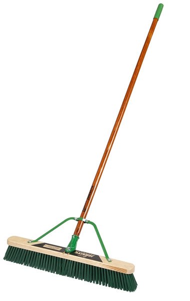 Quickie 868SU Push Broom, 24 in Sweep Face, Poly Fiber Bristle, Wood Handle [SKU: ORG2256790]