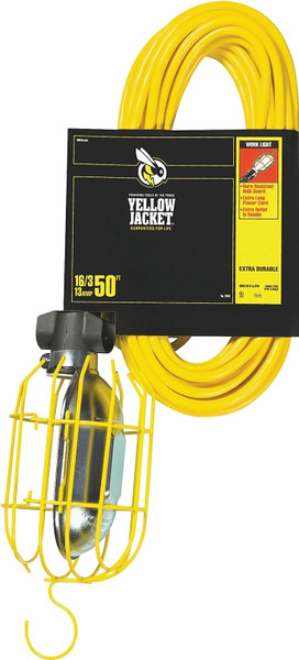 CCI 2948 Work Light with Outlet and Metal Guard, 13 A, 120 V, Yellow [SKU: ORG7299712]