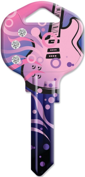 HY-KO 16005KW1-RKBL Key Blank, Solid Brass, Painted, For: Kwikset KW1, Titan KW10 Keyways [SKU: ORG1421080]