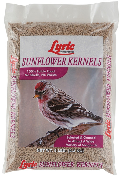 Lyric 26-47431 Bird Seed, Sunflower Kernel, 5 lb Bag [SKU: ORG5423520]