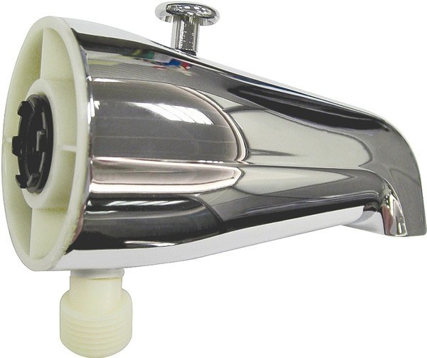 ProSource PMB-048 Bathtub Spout with Diverter, 5-1/4 in L, 3/4 x 1/2 in Connection, IPS, Zinc, Chrome Plated [SKU: ORG3401890]
