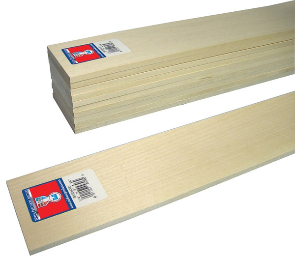 MIDWEST PRODUCTS 4306 Basswood Sheet, 24 in L, Basswood [SKU: ORG3919255]