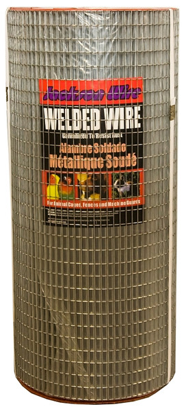 Jackson Wire 10101514 Welded Garden Fence, 10 ft L, 24 in H, 1 x 1 in Mesh, 16 Gauge, Galvanized [SKU: ORG6929152]