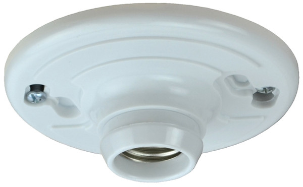 Allied Moulded LH-11WP Lamp Holder, 250 V, 660 W, Brass Contact, White [SKU: ORG7227747]