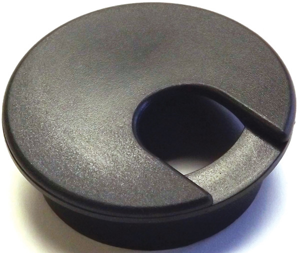 Jandorf 61606 Desk Grommet, 2 in Dia Cable, Polystyrene, Black [SKU: ORG3396744]