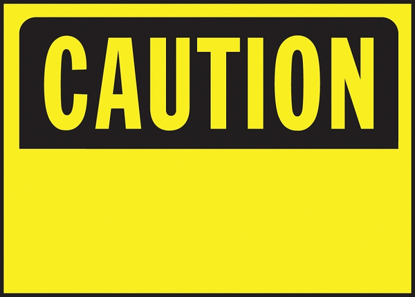 HY-KO 562 Caution Sign, Rectangular, Yellow Background, Polyethylene, 14 in W x 10 in H Dimensions [SKU: ORG6964183]