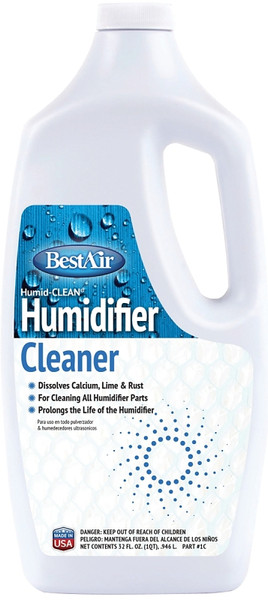 BestAir HumidiClean 1C Humidifier Cleaner, Clear/Light Blue, 32 oz [SKU: ORG3726940]