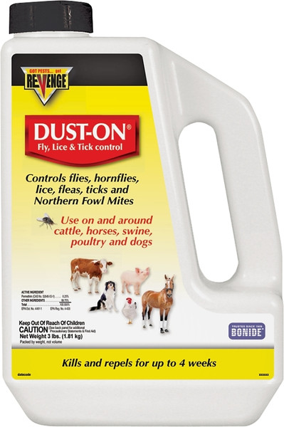 Bonide DUST-ON 46401 Fly and Lice Control, Solid, Mild, 4 lb Jug [SKU: ORG7104243]