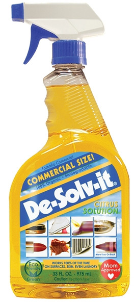 ORANGE-SOL 10497 Citrus Solution, Liquid, Citrus, Clear/Orange, 33 oz, Bottle [SKU: ORG9570854]