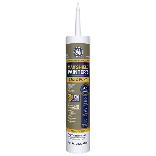 GE GE5091 Painter's Sealant, White, 24 hr Curing, 40 to 100 deg F, 10.1 oz Cartridge [SKU: ORG4729869]