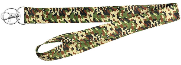 HY-KO 2GO Series LAN-102 Lanyard, 18 in L, 1 in W, Polyester, Camouflage, Clip End [SKU: ORG1648542]