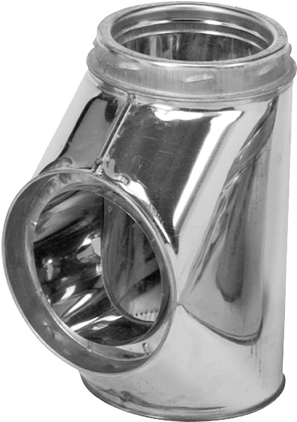 SELKIRK 206100 Insulated Chimney Tee with Cap, 6-1/4 in Connection, Stainless Steel [SKU: ORG2541886]