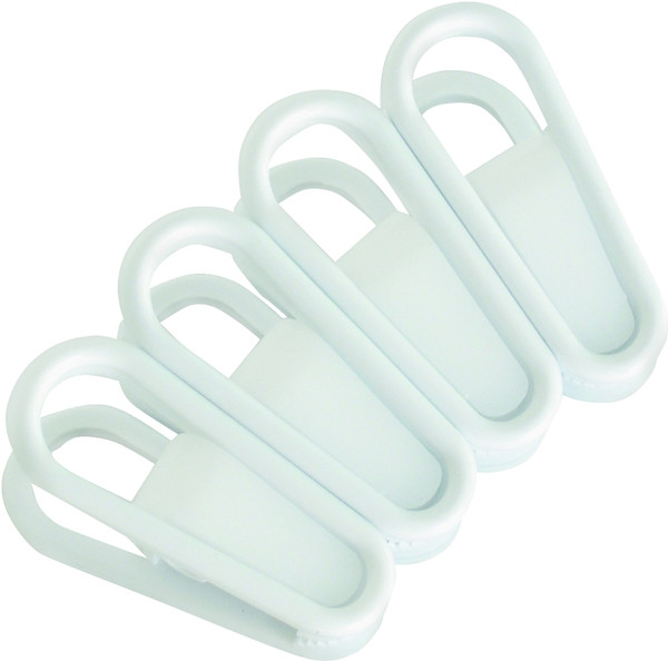Merrick C8944A-CL24 Hanger Grip Clip, 6 in W, 4 in L, Plastic, White [SKU: ORG6435101]