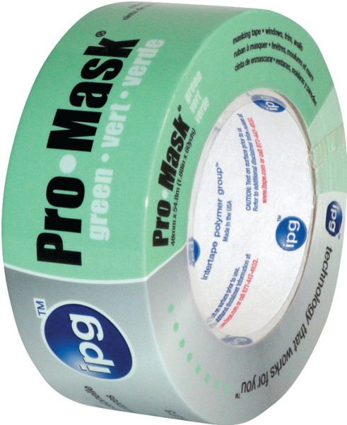 IPG 5802-.75 Masking Tape, 60 yd L, 3/4 in W, Crepe Paper Backing, Light Green [SKU: ORG1752039]