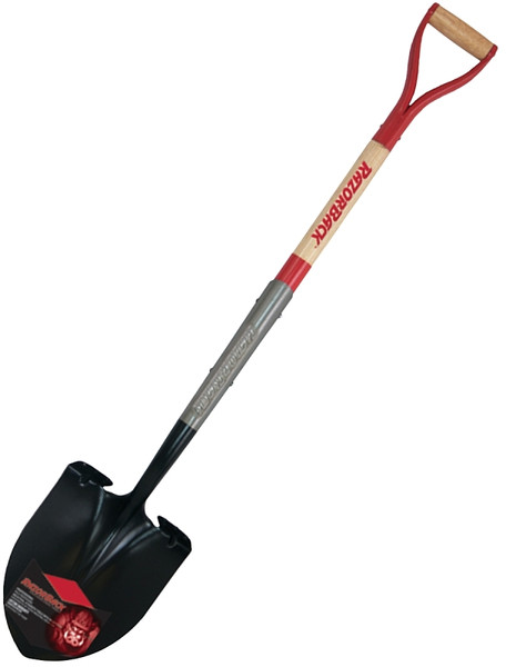 RAZOR-BACK 2594200 Digging Shovel, 9 in W Blade, Steel Blade, North American Hardwood Handle, D-Shaped Handle [SKU: ORG7005838]