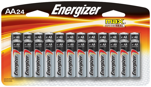Energizer E91 E91BP-24 Battery, 1.5 V Battery, 2779 mAh, AA Battery, Alkaline, Manganese Dioxide, Zinc, Black [SKU: ORG8370603]