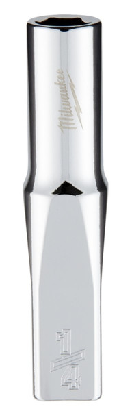 Milwaukee 45-34-9014 Socket, 1/4 in Socket, 1/4 in Drive, 6-Point, Chrome Vanadium Steel, Chrome [SKU: ORG1386820]