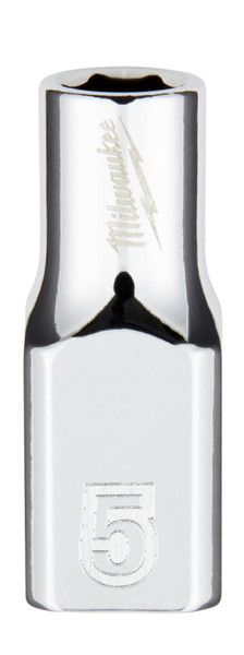 Milwaukee 45-34-9030 Socket, 5 mm Socket, 1/4 in Drive, 6-Point, Chrome Vanadium Steel, Chrome [SKU: ORG1386937]