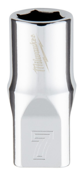 Milwaukee 45-34-9033 Socket, 7 mm Socket, 1/4 in Drive, 6-Point, Chrome Vanadium Steel, Chrome [SKU: ORG1386978]