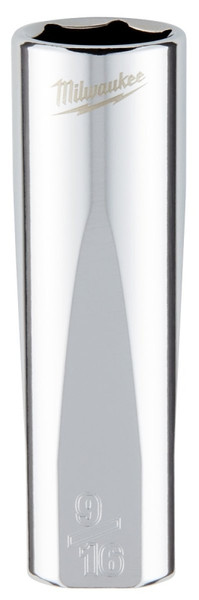 Milwaukee 45-34-5625 Socket, 9/16 in Socket, 3/8 in Drive, 6-Point, Chrome Vanadium Steel, Chrome [SKU: ORG1387919]
