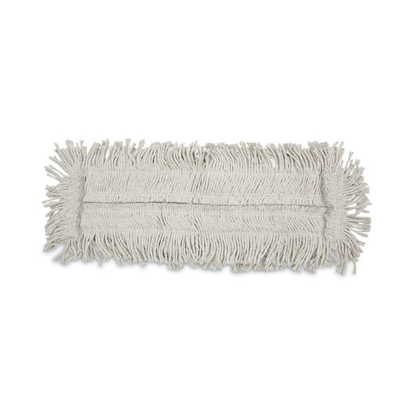 Disposable Cut End Dust Mop Head, Cotton/Synthetic, 24w x 5d, White [SKU: BWK1624]