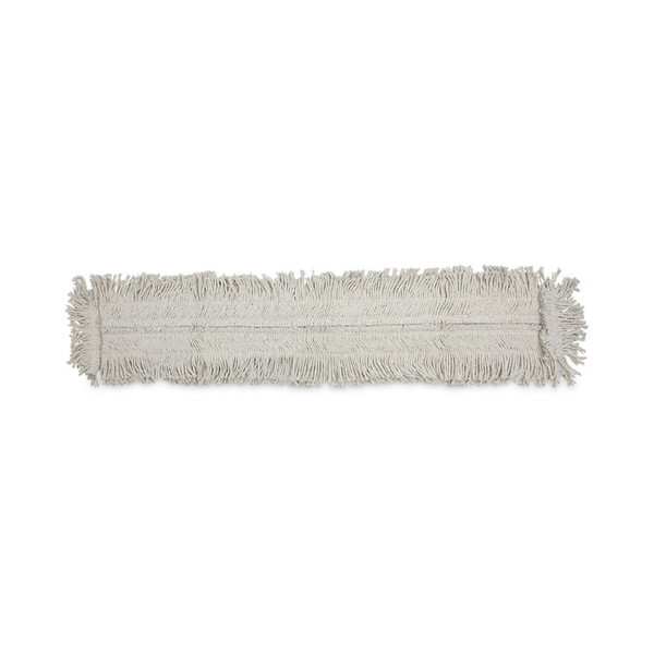 Mop Head, Dust, Disposable, Cotton/Synthetic Fibers, 48 x 5, White [SKU: BWK1648]