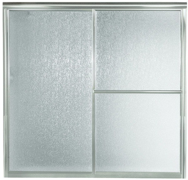 Sterling 5900 Series 5906-59S Bath Door, Deluxe Frame, Aluminum Frame, Rain Glass, Tempered Glass, Sliding Door [SKU: ORG6336820]