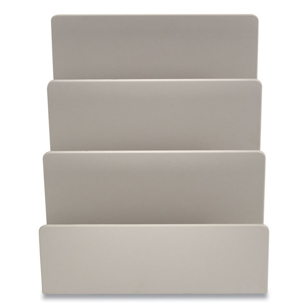 Plastic Incline Mail Sorter, 3 Sections, Letter Size Files, 6.3 x 6.3 x 5.5, Gray [SKU: TUD24380403]