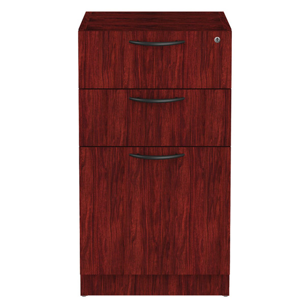 Alera Valencia Series Full Pedestal File, Left/Right, 3-Drawers: Box/Box/File, Legal/Letter, Mahogany, 15.63" x 20.5" x 28.5 [SKU: ALEVA532822MY]