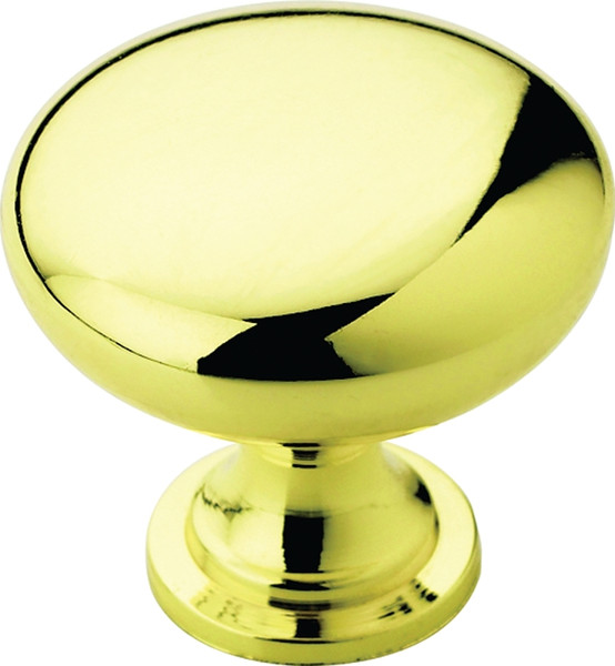 Amerock BP530053 Cabinet Knob, 1-1/8 in Projection, Zinc, Polished Brass [SKU: ORG5340484]