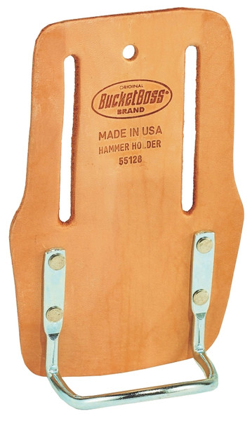 Bucket Boss Classic Leather Series 55128 Hammer Holder, Leather/Metal/Steel, For: 2 in W Work Belts [SKU: ORG7343833]
