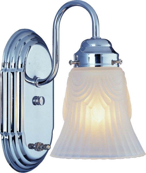 Boston Harbor RF-V-026-CH Vanity Light Fixture, 60 W, 1-Lamp, A19 or CFL Lamp, Steel Fixture, Chrome Fixture [SKU: ORG5843958]
