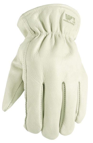 Wells Lamont 1171XL Work Gloves, Men's, XL, 10 to 10-1/2 in L, Keystone Thumb, Elastic Cuff, Cowhide Leather, White [SKU: ORG7382104]