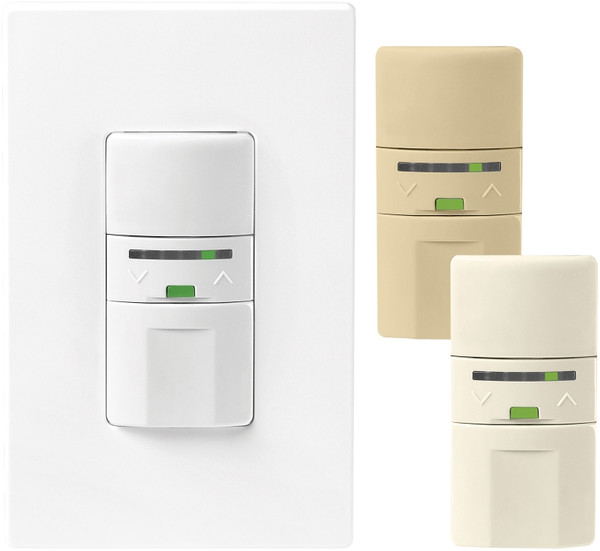 Eaton Wiring Devices OS106D1-C2-K Dimmer Sensor with LED, 120 V, 1 -Pole, Motion Sensor, 180 deg Sensing [SKU: ORG0638320]