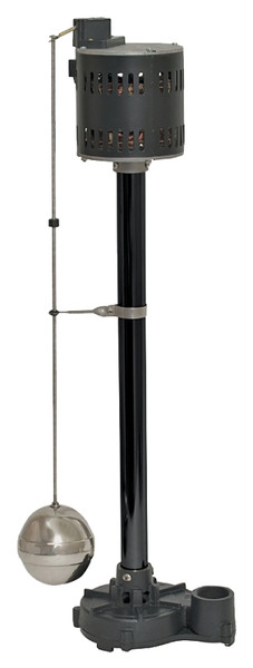 SUPERIOR PUMP 92301 Sump Pump, 1-Phase, 2.76 A, 120 V, 0.33 hp, 1-1/2 in Outlet, 50 gpm, Iron/Steel [SKU: ORG6990873]