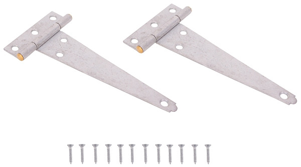 ProSource LTH-G06-C2PS T-Hinge, Galvanized Steel, Galvanized Brass Pin, Fixed Pin, 180 deg Range of Motion, 36 (Pair) lb [SKU: ORG0643858]