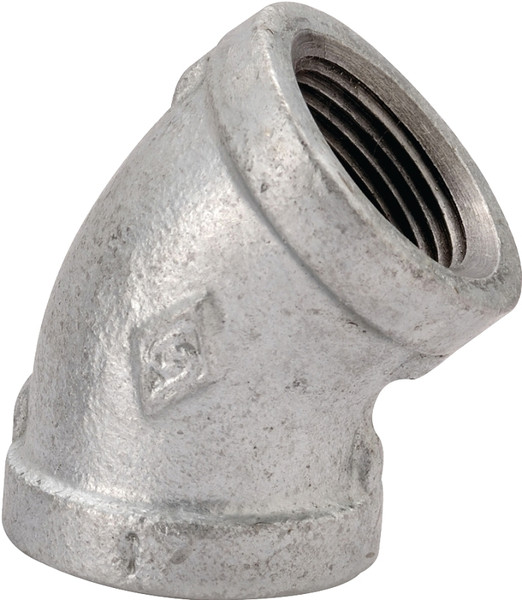 ProSource 4-1-1/2G Pipe Elbow, 1-1/2 in, Threaded, 45 deg Angle, SCH 40 Schedule, 300 psi Pressure [SKU: ORG6101158]