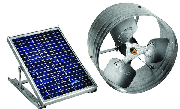Master Flow PGSOLAR Solar Power Ventilator, 500 cfm Air, Galvanized Steel [SKU: ORG8415804]