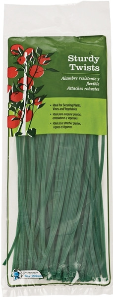 Gardener's Blue Ribbon T-002 Twist Tie, 8 in L, Plastic [SKU: ORG3482635]