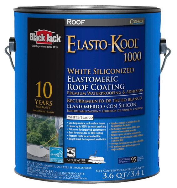 Gardner SK-7801 Elastomeric Roof Coating, White, 3.4 L Pail, Liquid [SKU: ORG1055987]
