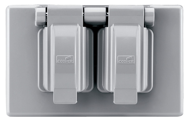 Eaton Wiring Devices S1962 Cover, 4-9/16 in L, 2-7/8 in W, Rectangular, Thermoplastic, Gray [SKU: ORG4843009]