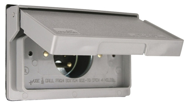 EATON S3999-SP Weatherproof Cover, 3/4 in L, 4-3/4 in W, Plastic, Gray [SKU: ORG7211279]
