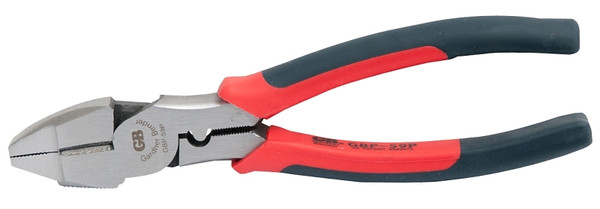 GB ArmorEDGE GBP-59P Lineman's Plier with Hammer Head, 9 in OAL, 1 in Cutting Capacity, 1-1/4 in Jaw Opening, Red Handle [SKU: ORG4313896]